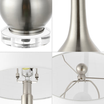 Dylan 25" Metal/Crystal Teardrop LED Table Lamp - JONATHAN Y